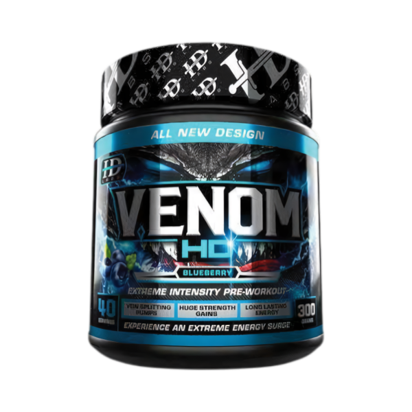 HD Labs Venom HD Extreme Intensity Pre-Workout — Blueberry 300g