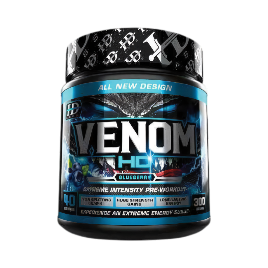 HD Labs Venom HD Extreme Intensity Pre-Workout — Blueberry 300g