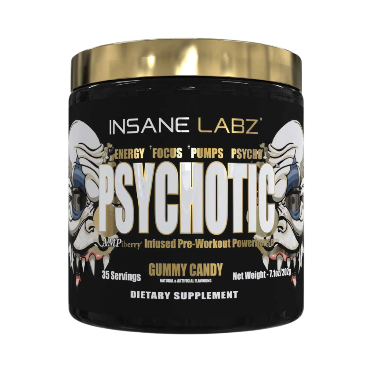 Insane Labz Psychotic Gold Pre-Workout — Gummy Candy 204g