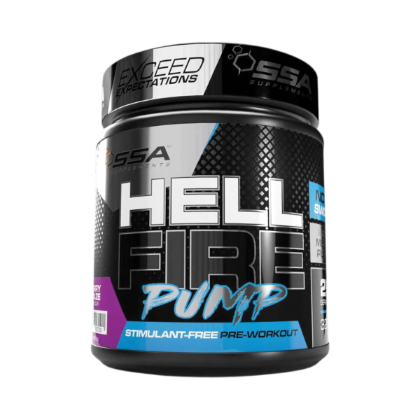 SSA Supplements Hell Fire Pump Stim-Free Pre-Workout — Berry Blaze